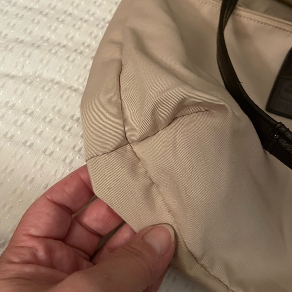 Beautiful Coach NEW WITHOUT TAGS Brown Leather Brown Bag with White Stripe - Picture 9 of 9